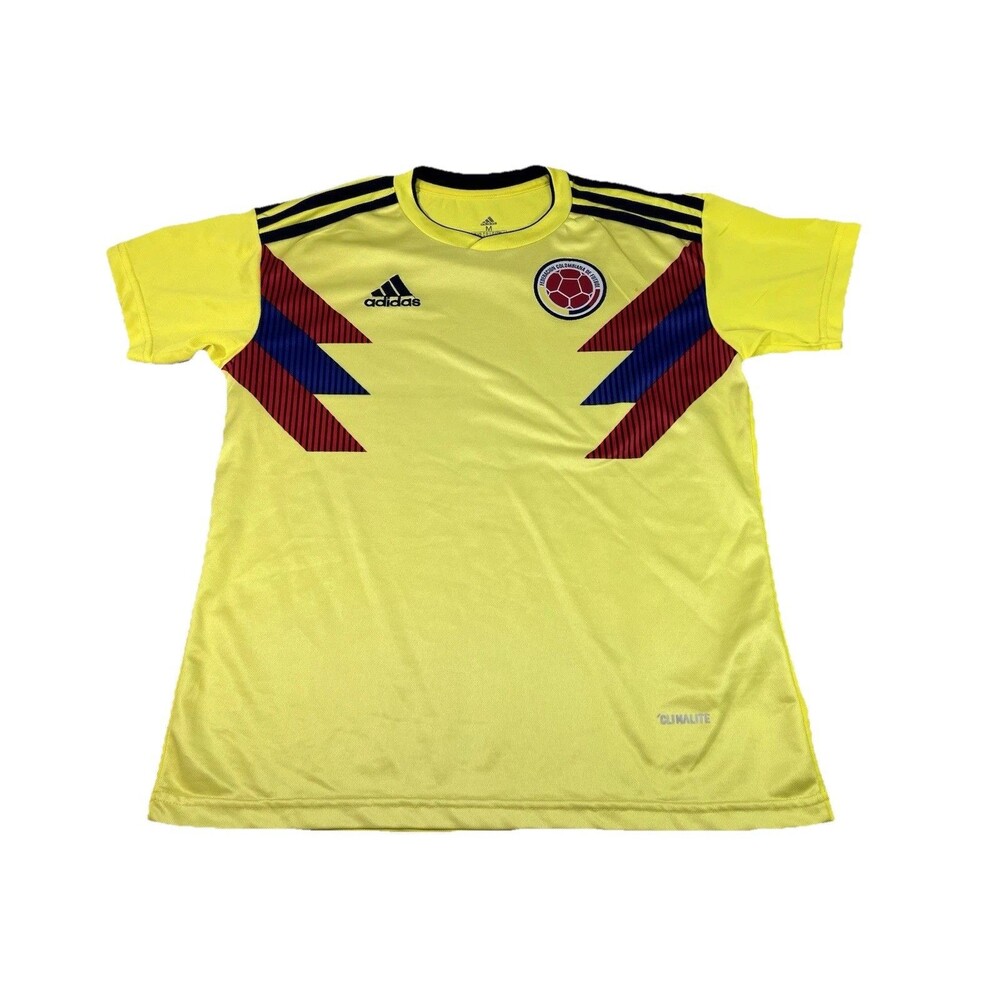 Adidas Colombia 2018 World Cup Home Soccer Futbol Jersey Shirt Mens Medium Tee